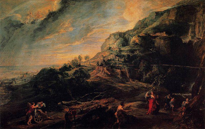 Peter Paul Rubens Ulysses and Nausicaa on the Island of the Phaeacians oil painting picture